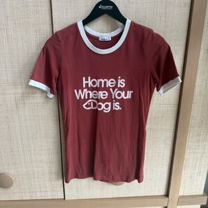 Red Short Sleeve Tee - Home is Where Your Dog Is